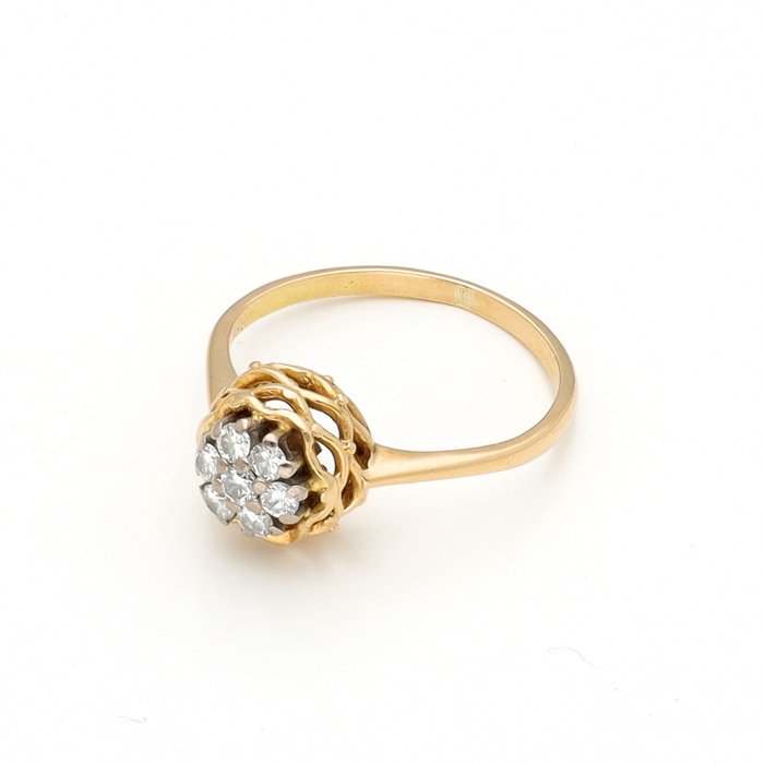 Ingen mindstepris - Ring - 18 kraat Gulguld -  0.28ct. tw. Diamant (Natur)