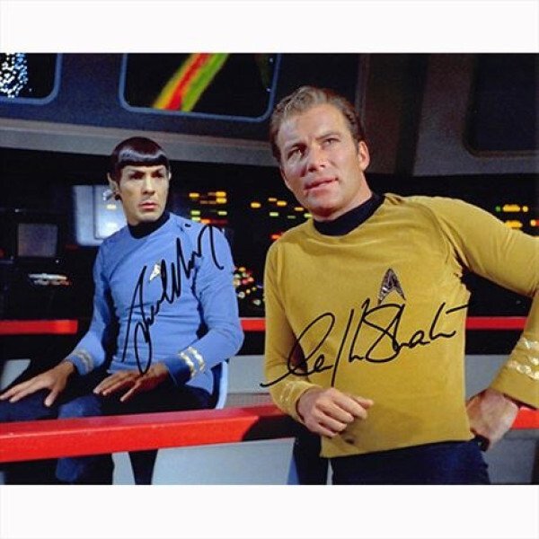 Star Trek - Signed in person by Leonard Nimoy (+) as "Spock" -  William Shatner (+) as "Kirk" Sticcon 2002/2016 - Autograph  photo