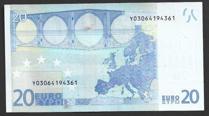 Den Europæiske Union - Grækenland. - 5 + 10 + 20 Euro 2002 - Trichet  (Ingen mindstepris)