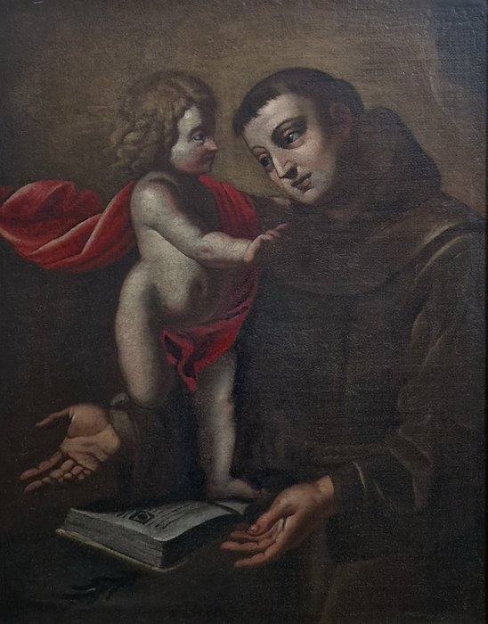 Scuola napoletana (inizio XVIII) - S. Antonio col Bambino