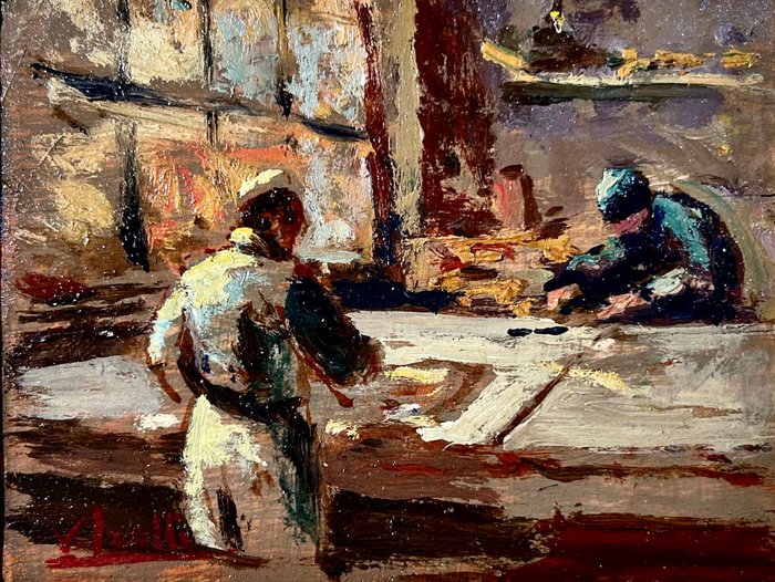 Vincenzo Irolli (1860–1949) - Gli operai in fabbrica