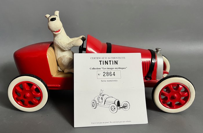 Moulinsart - Hergé - Figur - Milou dans la voiture d'Abdallah - ref. 46952 - Metal