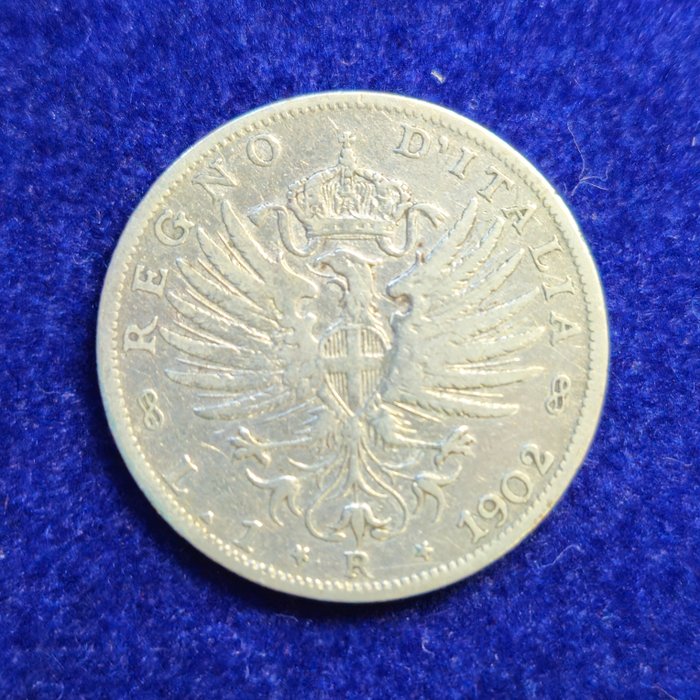 Italien Kongeriget Italien Vittorio Emanuele III di Savoia (1900-1946) 1 Lira 1901/1902/1906 "Aquila Sabauda"  (Ingen mindstepris)