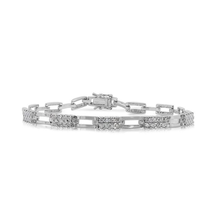 Armbånd - 18 kraat Hvidguld -  080ct tw Diamant (Natur)