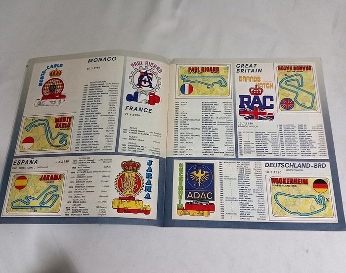 Panini - Formula 1 Grand Prix 1980 - Complete Album