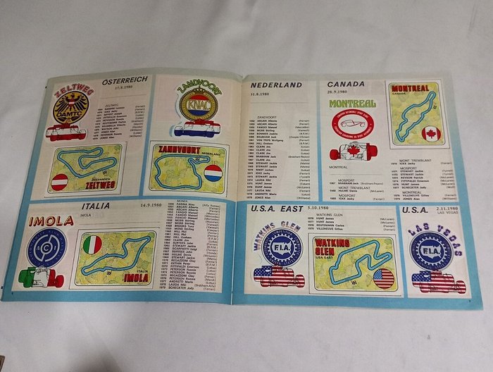 Panini - Formula 1 Grand Prix 1980 - Complete Album