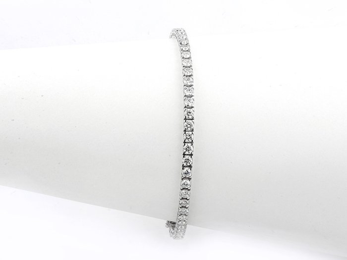 Armbånd - 18 kraat Hvidguld -  6.32ct. tw. Diamant (Natur)