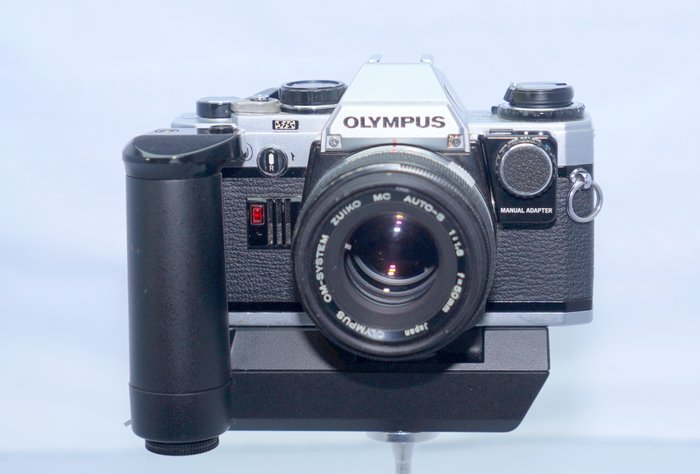 Olympus Olympus OM10 + manual adapter + winder 2+ lens 1:1.8/50mm. Analogt kamera