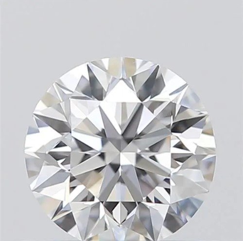 1 pcs Diamant  (Natur)  - 0.50 ct - Rund - D (farveløs) - VVS2 - Gemological Institute of America (GIA)