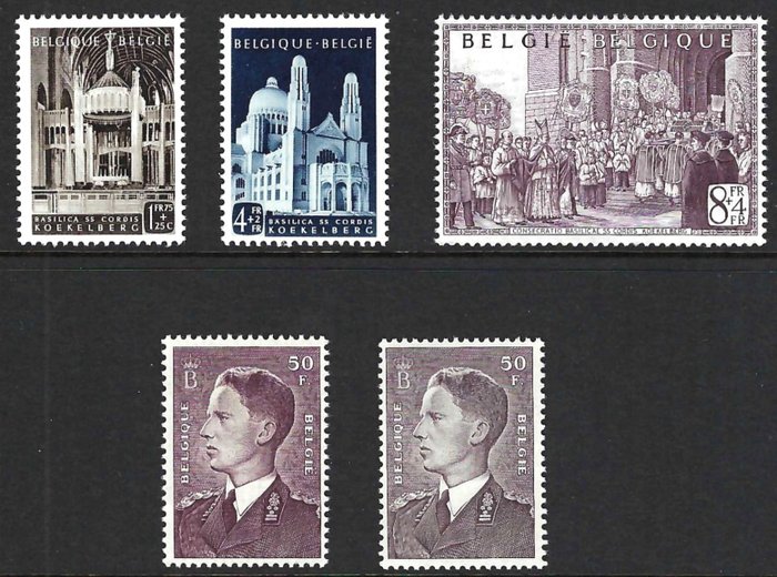 Belgien 1952 - Det komplette bind med blok - OBP/COB 876/907 + BL 30