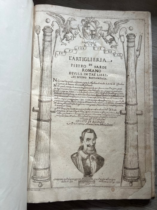 Certifikat - Pietro Sardi Romano - L'artiglieria Pietro Sardi Romano Diviso in Tre Libri - 1689