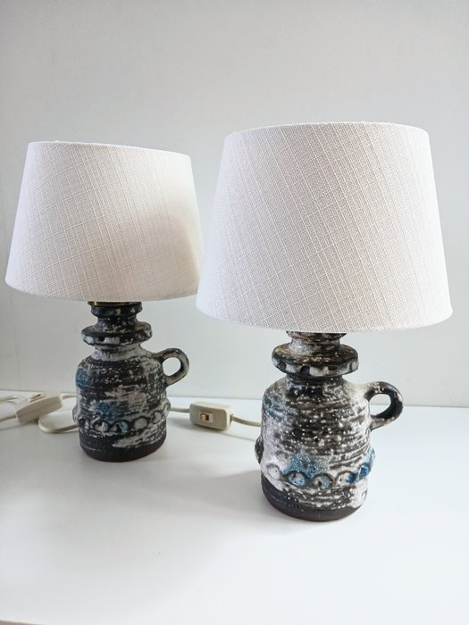 Lampe (2) - Keramik - Vintage fede lava lamper