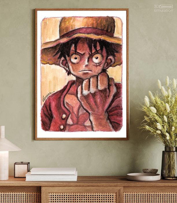 Joan Vizcarra - One Piece - Monkey D Luffy - Original Painting - Original Artwork