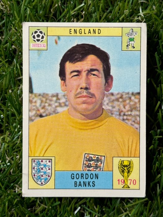 1970 Panini Mexico 70 World Cup England - Gordon Banks (Bisvalida) - 1 Card - Glimrende (EX)