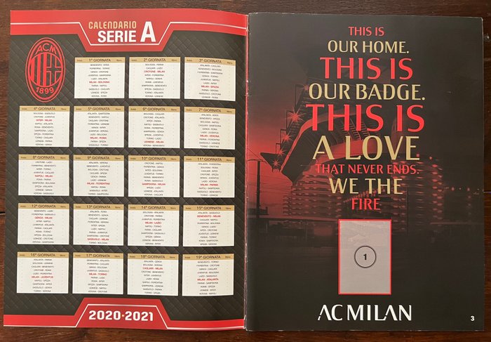 EURO Publishing - AC Milan 2020/21 - Including Zlatan - Empty album + complete loose sticker set