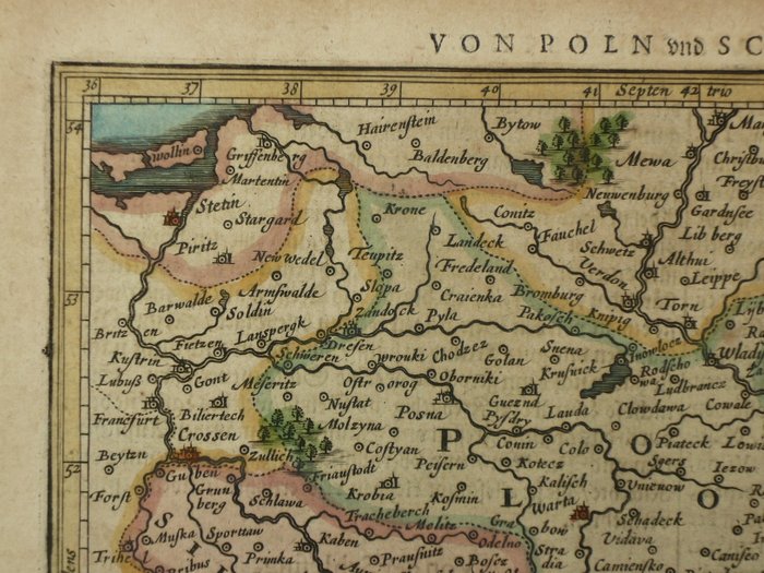 Europa - Polen; Jodocus Hondius / Johannes Janssonius - Poloniae et Sileziae - 1621-1650