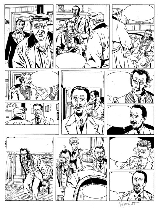 Marniquet Frédéric - 1 Original page - La Brigade de l'étrange T3 - Le Mystère des hommes sans tête - 2006