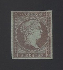 Spanien 1855 - Elizabeth II filigranslips - Edifil nº 42