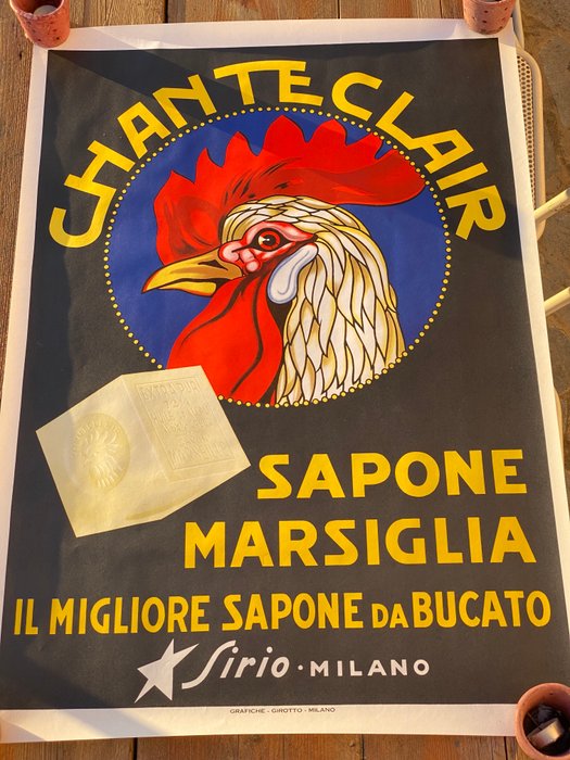 grafiche Girotto - SIRIO Milano - Chanteclair - sapone di Marsiglia - “Il Migliore sapone per bucato” - 1960‹erne