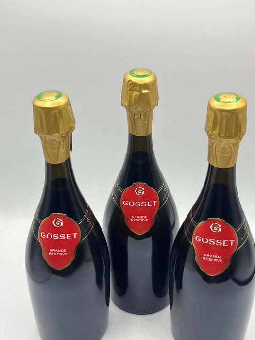 Gosset, Champagne Grande Reserve - Champagne Brut - 3 Flasker (0,75 L)