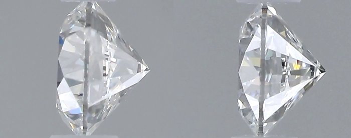 Ingen mindstepris - 2 pcs Diamant  (Natur)  - 0.60 ct - Rund - D (farveløs) - VS1 - Gemological Institute of America (GIA) - *Matchende par* *VG EX*