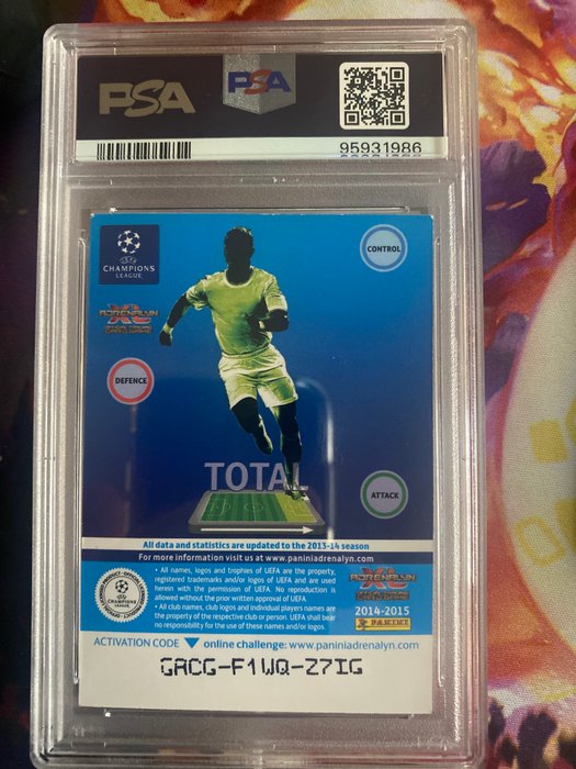 2014/15, 2022/23 Panini Qatar 2022 World Cup, UEFA Champions League Chrome Kylian Mbappé, Lionel Messi, Andres Iniesta PSA 8- 7 - 5 - 3 Graded card