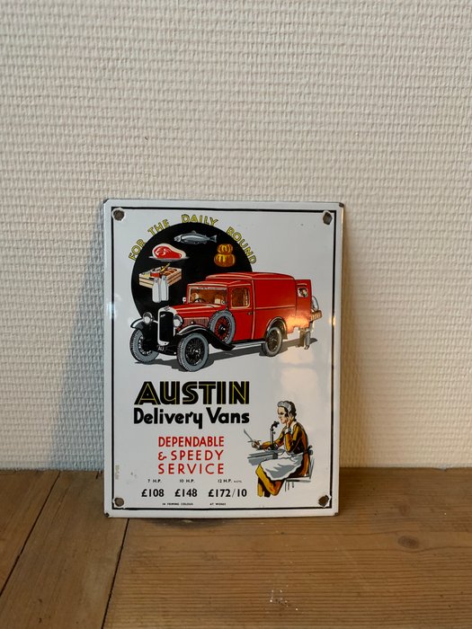 Austin - Austin - Emaljeskilt - Leveringsvogne - Emalje