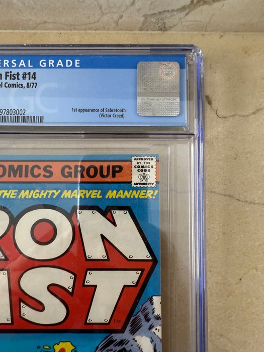 Iron Fist #14 - 1st of Sabretooth - 1 Graded comic - Første udgave - 1977 - CGC 9.8