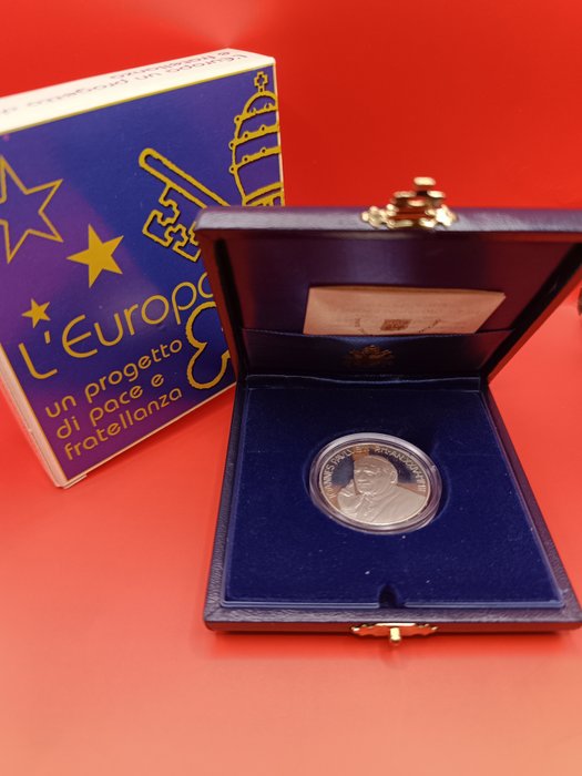 Vatikanstaten 5 Euro 2002 "Europa un proyecto de Paz y Fraternidad" Proof  (Ingen mindstepris)