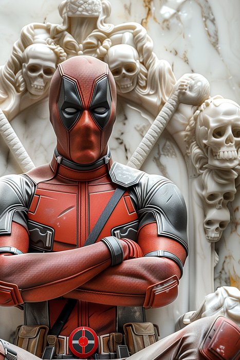 Artxlife - Deadpool Throne Marble Relief [XXL]