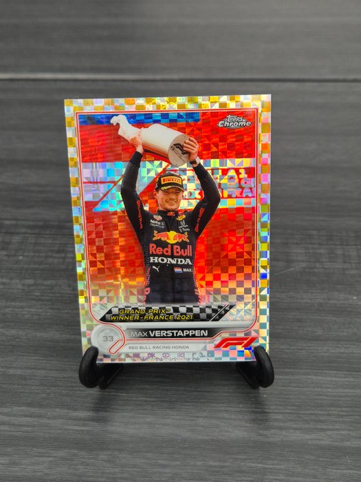 2022 Topps Chrome F1 Max Verstappen #157 Gold Checker Flag /50 - 1 Card - Næsten så god som ny (NM)