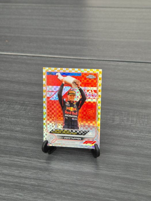 2022 Topps Chrome F1 Max Verstappen #157 Gold Checker Flag /50 - 1 Card - Næsten så god som ny (NM)