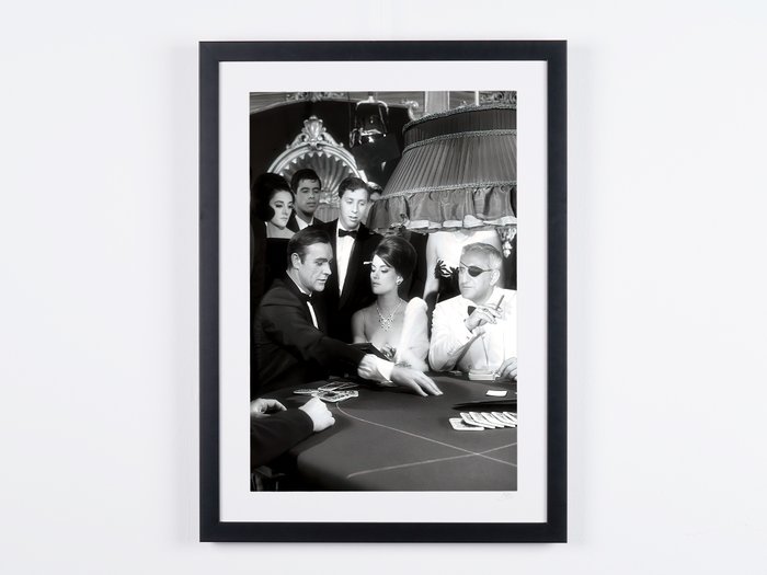 James Bond 007: Thunderball, Sean Connery   Emilio Largo in the Casino scene - Fine Art Photography - Luxury Wooden Framed 70X50 cm - Limited Edition Nr 02 of 30 - Serial ID 16463 - Original Certificate (COA), Hologram Logo Editor and QR Code - 100% New items.