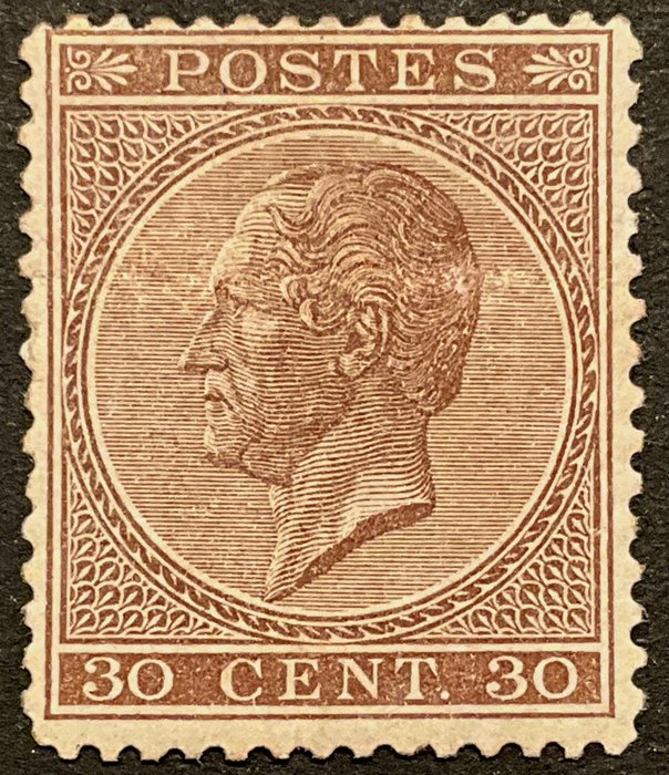 Belgien 1865/1866 - Leopold I i profil - 30 centimes Brun - OBP 19 - ZONDER RESERVEPRIJS