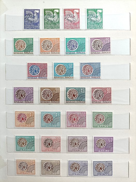 Frankrig 1958/2008 - Forudstemplet servicefrimærker Europarådet Unesco inklusive "Euro" MNH**