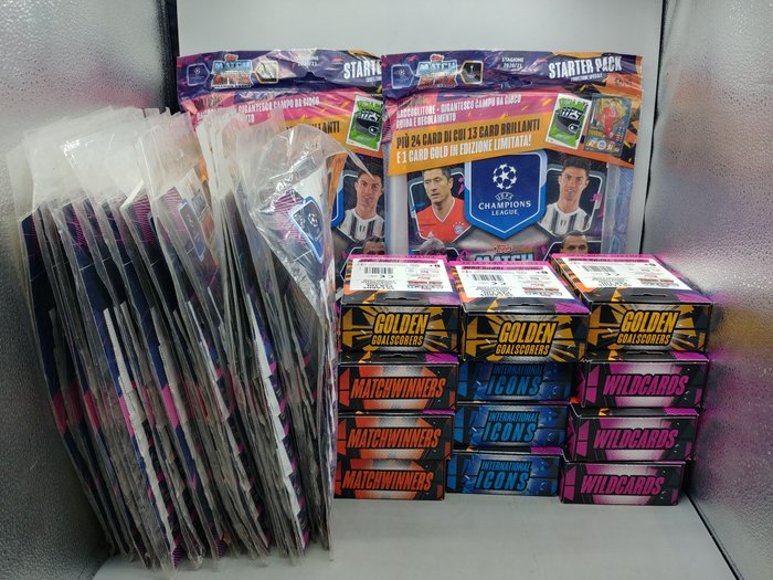 2020/21 Topps Match Attax Champions League 12 sealed Tin Boxes + 20 multipacks + 2 empty album - 1 Mixed collection - Næsten så god som ny (NM)