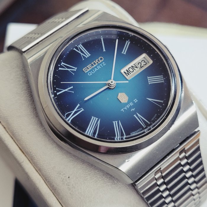 Seiko - TYPE2 Blue Dial, Quartz Vintage Watch - Ingen mindstepris - Mænd - 1970-1979