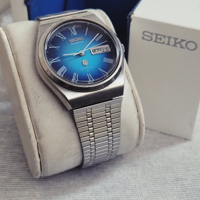 Seiko - TYPE2 Blue Dial, Quartz Vintage Watch - Ingen mindstepris - Mænd - 1970-1979