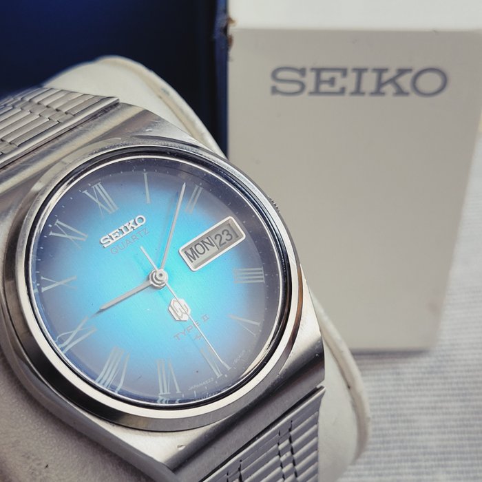 Seiko - TYPE2 Blue Dial, Quartz Vintage Watch - Ingen mindstepris - Mænd - 1970-1979