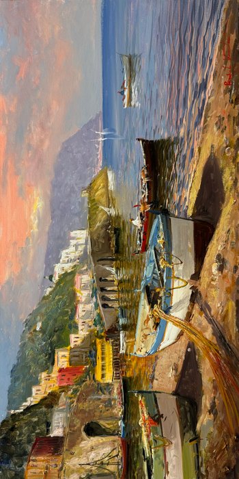 Pasquale Vuotto (1958) - Barche Sull’arenile Amalfi