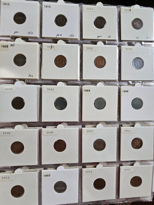 Verden. Collection of Franc / Rappen  456 coins (including 260 grams of silver)  (Ingen mindstepris)