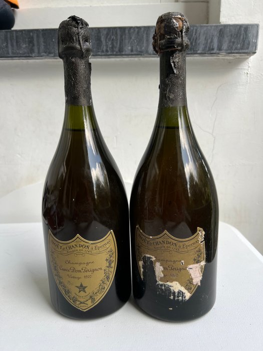 1970 Dom Pérignon - Champagne Brut - 2 Flasker (0,75 L)