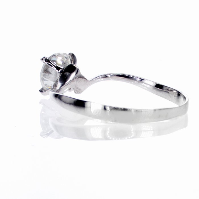 Ingen mindstepris - Forlovelsesring - 14 karat Hvidguld -  1.01ct. tw. Diamant (Natur)