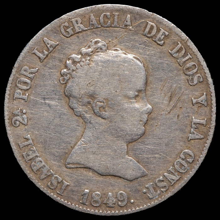 Spanien. Isabella 2.. 4 Reales 1849 - Madrid CL  (Ingen mindstepris)