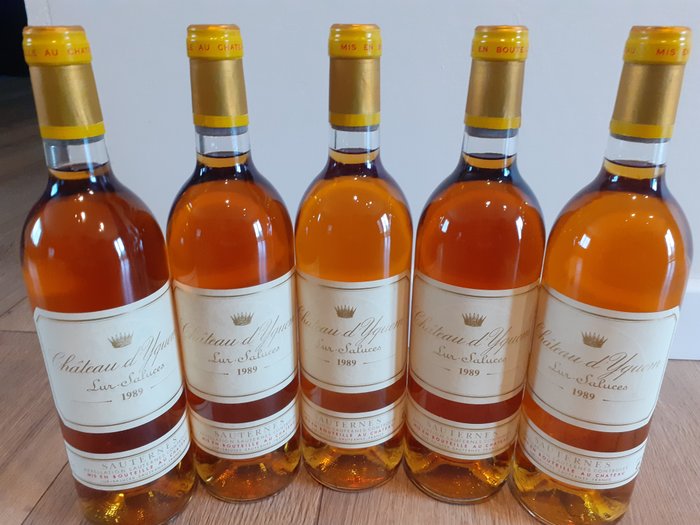 1989 Chateau d'Yquem - Sauternes 1er Cru Supérieur - 5 Flasker (0,75 L)