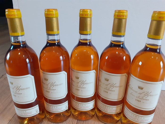 1989 Chateau d'Yquem - Sauternes 1er Cru Supérieur - 5 Flasker (0,75 L)