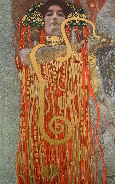 Gustav Klimt (1862-1918) - Hygieia, 1907 - Vintage Artprint - 41 x 25 cm