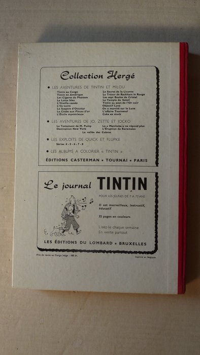 Tintin (magazine) - Recueil N°40 - 1 Album - Første belgiske udgave - 1958