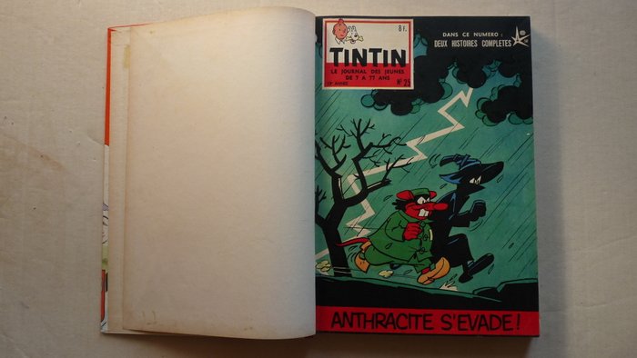 Tintin (magazine) - Recueil N°40 - 1 Album - Første belgiske udgave - 1958