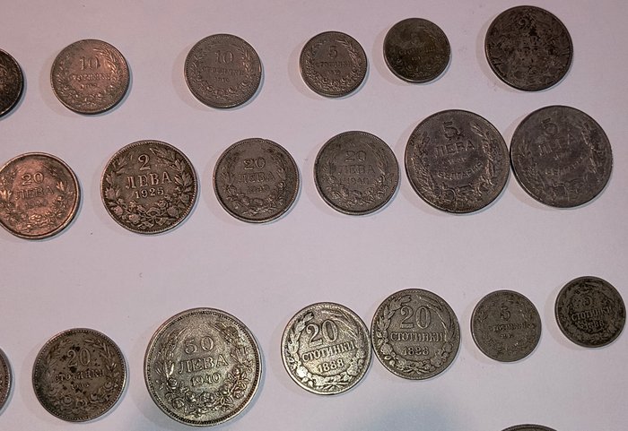 Bulgarien. Boris III (1918-1943). A Lot of 40x Old Bulgarian Coins 1888-1943  (Ingen mindstepris)